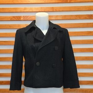 Seven7‎ Black Wool Blend Cropped Peacoat Jacket XS